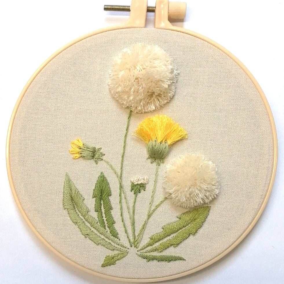 3D Embroidery dandelion